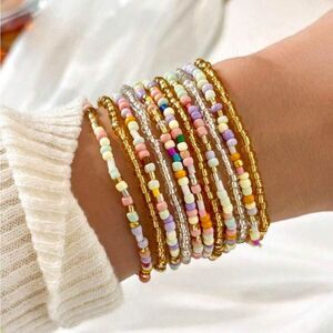 Colorful Beaded Bracelet Set N1014